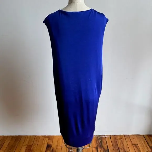 ALEXANDER McQUEEN Blue Ruched Bodycon Dress